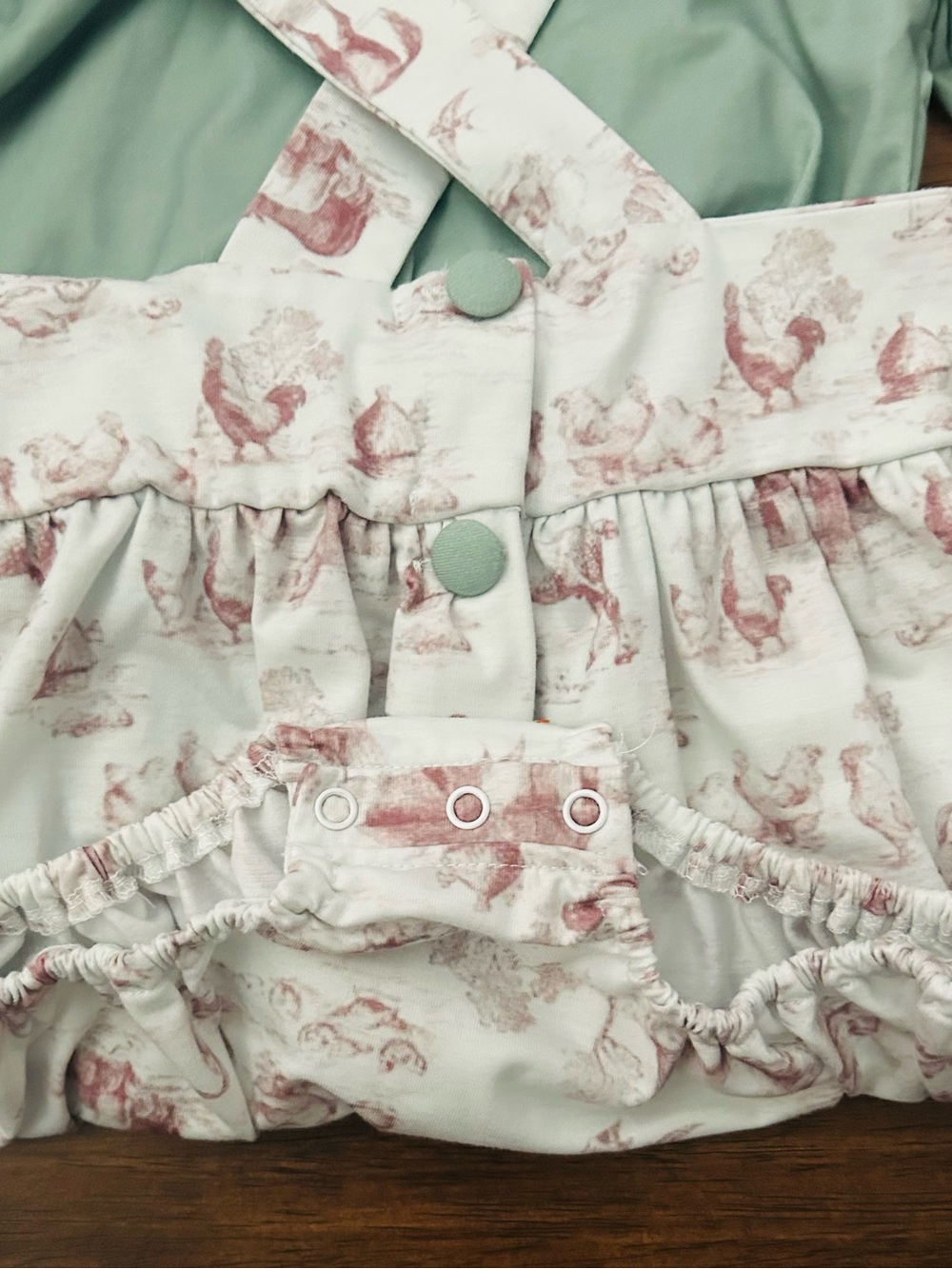 Busy Bees Smocks Matching Set with Animal Print - Picture 5 of 5